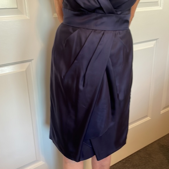 Banana Republic navy silk dress size 00 petite - Picture 3 of 6